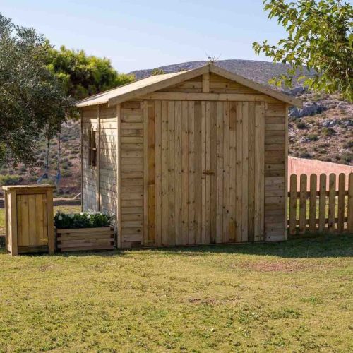 Ξύλινη αποθήκη κήπου 225 x 225εκ. 226(Y) x 225 x 225εκ.