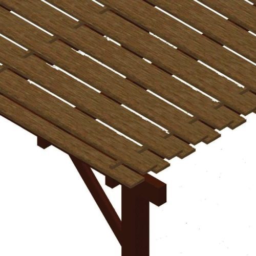 Ξύλινη πέργκολα με διπλή τάβλα 300 x 400εκ.
