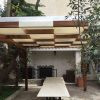 Ξύλινη πέργκολα με τεντόπανο 48,3εκ. - 300 x 500εκ.