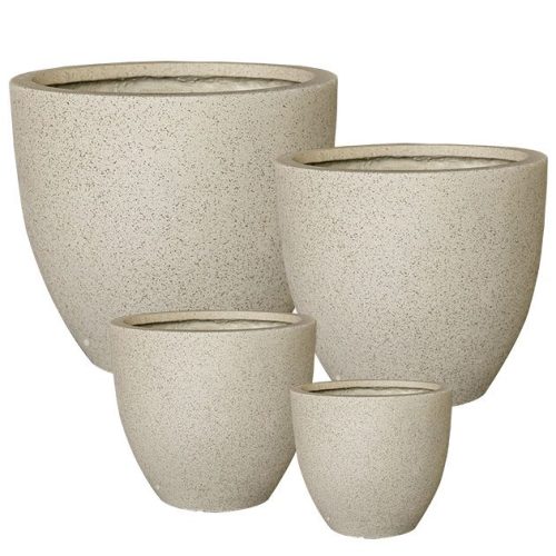 ΚΑΣΠΩ FIBER CLAY ΣΕΤ/4 ΜΠΕΖ-ΓΡΑΝΙΤΗ ΣΤΡΟΓΓΥΛΟ - 1/ΚΙΒ