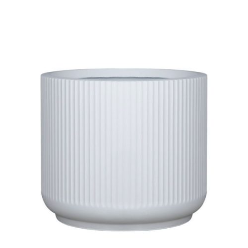 ΚΑΣΠΩ FIBERCLAY ΛΕΥΚΟ ΙΣΙΟ-ΣΤΡΟΓΓΥΛΟ ΚΑΘΕΤΕΣ ΓΡΑΜΜΩΣΕΙΣ ΜΕΓΑΛΟ - Φ41x35cm