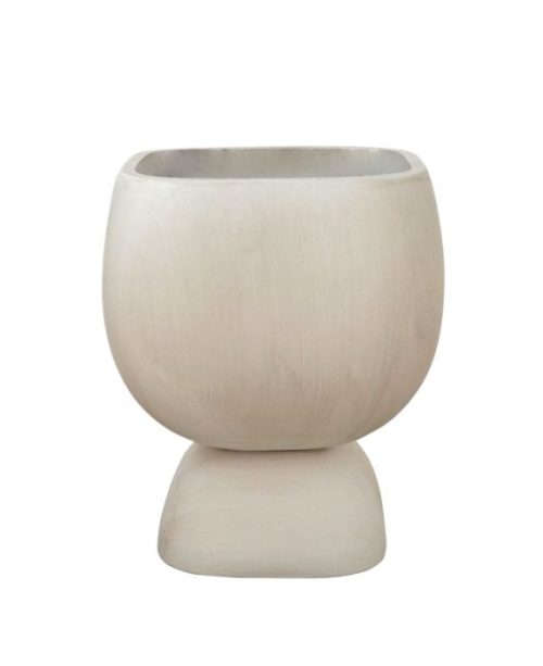 FIBERCLAY ΚΑΣΠΩ ΜΠΩΛ ΜΕ ΒΑΣΗ ΠΙNEΛΙΕΣ ΥΠΟΛΕΥΚΟ - 32.5x32.5x39.5cm 1/ΚΙΒ