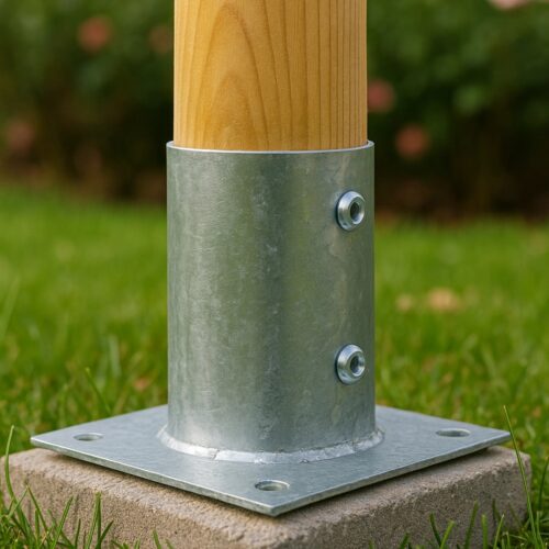 βαση-βιδωτη-για-πασσαλο-νο-10-40190 Βάση Βιδωτή για Στρογγυλή Ξύλινη Δοκό Ø10 εκ.