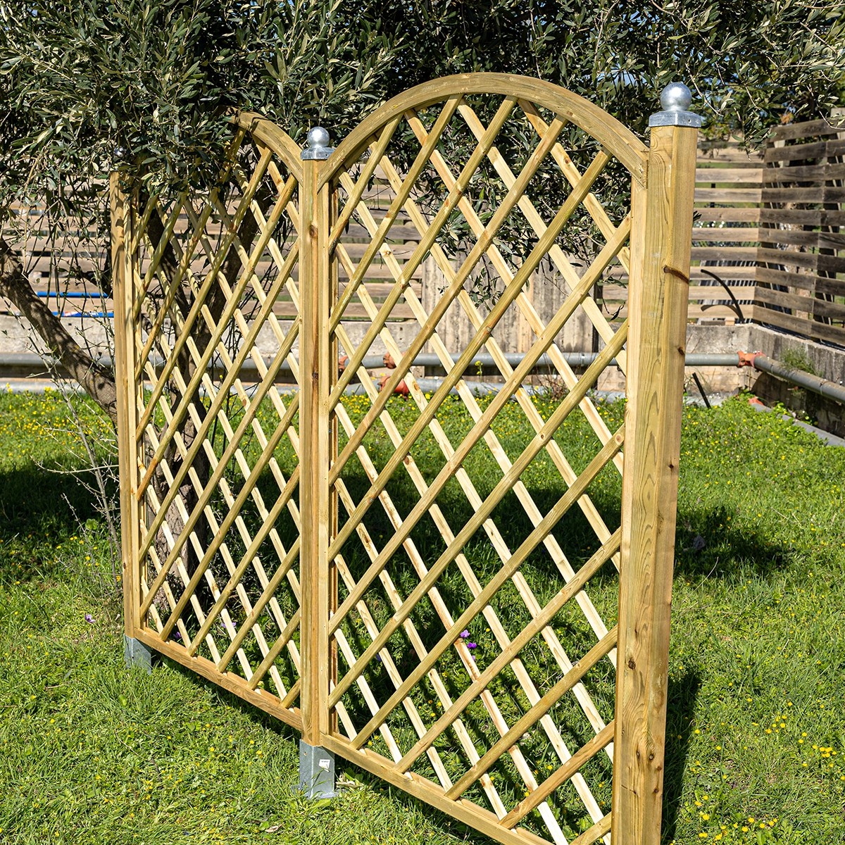 καφασωτο-διαγωνιο-αψιδα-12x12-120y-x-180εκ-30049 Ξύλινο Καφασωτό Διαγώνιο (μάτι 12x12) Αψίδα
