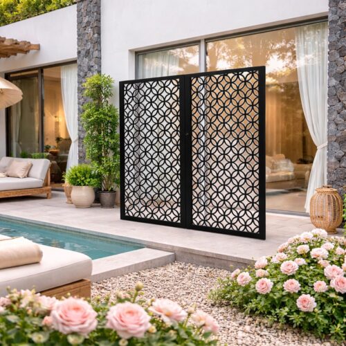 καφασωτο-συνθετικο-με-πλαισιο-halo-180-x-90-εκ-μαυρο-33301 Διακοσμητικό Πάνελ Κήπου HALO με Πλαίσιο - 180x90εκ.