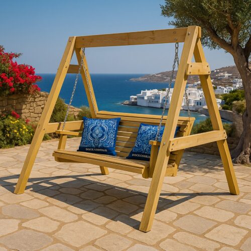 κούνια-κήπου-3-θέσεων Ξύλινη Κούνια Εξωτερικού Χώρου 3 Θέσεων