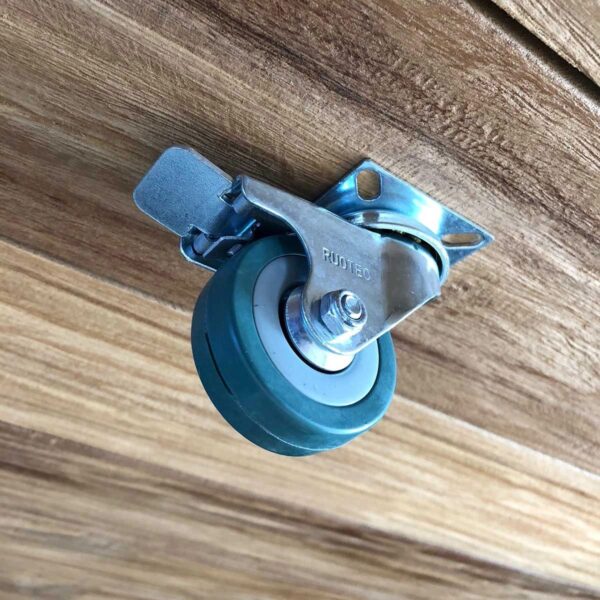 ροδα-ενισχυμενη-με-φρενο-50mm-γκρι-59850 Ρόδα βιομηχανική περιστρεφόμενη με φρένο Ø75mm