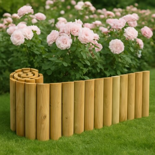ρολ-μπαρ-45-x-30-x-180εκ Ξύλινος Φράχτης σε Ρολό Ø4,5 × 30 × 180 εκ. – Roll Border Κήπου