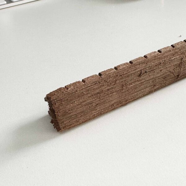 Τάπα WPC περίφραξης γραμμωτή 2 x 12εκ. - καφε