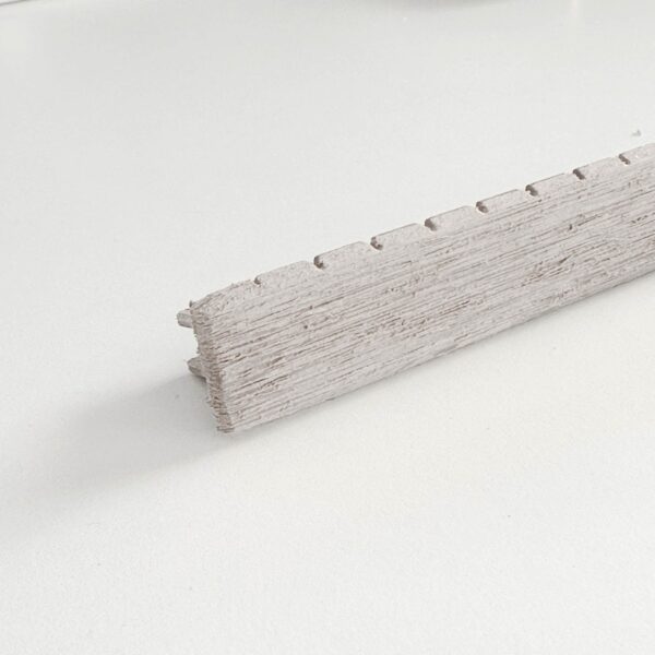 Τάπα WPC περίφραξης γραμμωτή 2 x 12εκ. - λευκό μπεζ