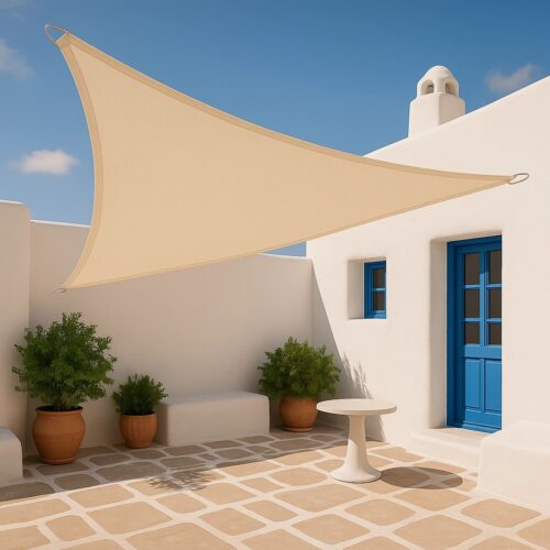 τριγωνο-πανι-σκιασης-showood-premium-36-x-36-x-36m-εκρου Πανί Σκίασης Τρίγωνο 280gsm Premium 3,6 x 3,6 x 3,6m - Εκρού