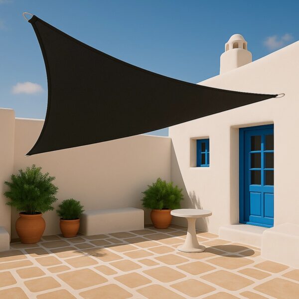 Πανί Σκίασης Τρίγωνο 280gsm Premium 3,6 x 3,6 x 3,6m - Μαύρο