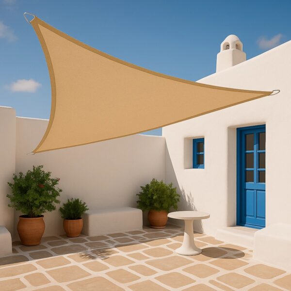 Πανί Σκίασης Τρίγωνο 280gsm Premium 5 x 5 x 5m Άμμου