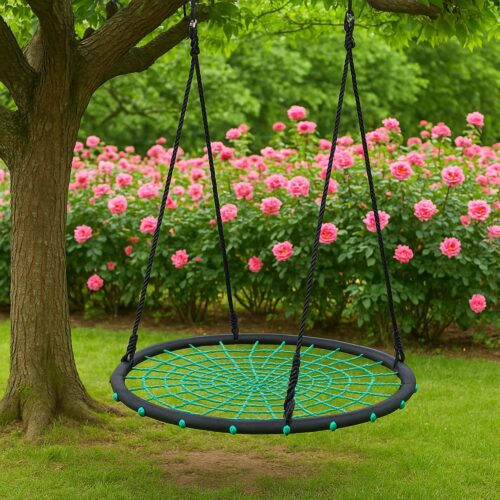 φωλιά-κούνια-o120cm-μαύρηπράσινη-4-σημεία-ανάρτησης Φωλιά Κούνια Ø120cm Μαύρη/Πράσινη - 4 Σημεία Ανάρτησης