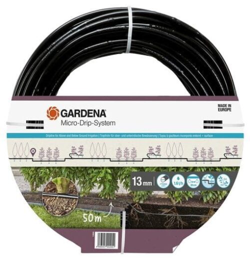 Σταλακτοφόρος σωλήνας 13 mm με σταλάκτη ανά 30 cm Gardena Micro-drip 50 m