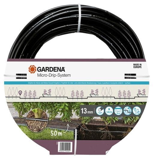 Σταλακτοφόρος σωλήνας 13 mm με σταλάκτη ανά 30 cm Gardena Micro-drip 50 m