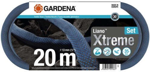 Λάστιχο Gardena Υφασμάτινο Liano Xtreme 1/2"- 20m Σετ με ακροφύσιο & συνδέσμους