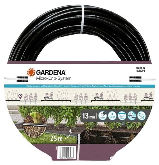 Σταλακτοφόρος σωλήνας 13 mm με σταλάκτη ανά 30 cm Gardena Micro-drip 25 m
