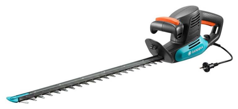 Ηλεκτρικό μπορντουροψάλιδο Gardena EasyCut500/55 με μακρύ λάμα και εργονομική λαβή.