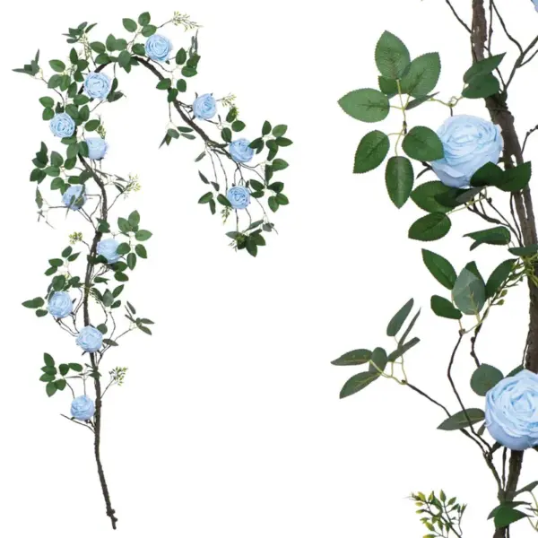 Γιρλαντα μπλε τριανταφυλιασ x12 ανθη - υ240cm - 80/κιβ