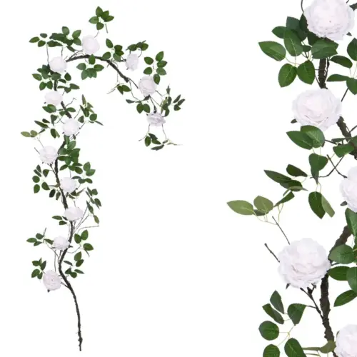 Γιρλαντα ανοιχτο ροζ παιωνια x12 ανθη - υ240cm 100/κιβ