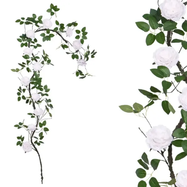 Γιρλαντα ανοιχτο ροζ παιωνια x12 ανθη - υ240cm 100/κιβ