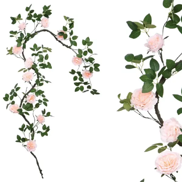 Γιρλαντα ροζ παιωνια x12 ανθη - υ240cm 100/κιβ