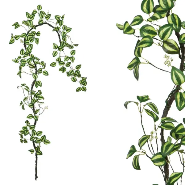 Γιρλαντα κλαρα με διχρωμα πρασινα φυλλα - υ240cm 120/κιβ