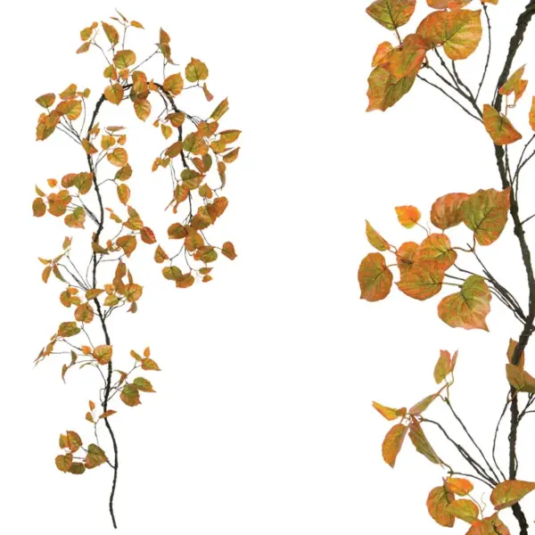 Γιρλαντα κλαρα με πρασινο/καφε φυλλα - υ240cm 120/κιβ