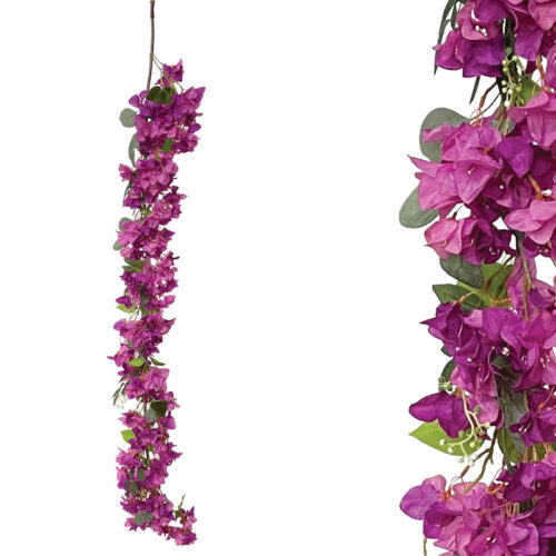 Γιρλαντα μωβ λουλουδιων βουκαμβιλιασ - υ137cm 6/36kib