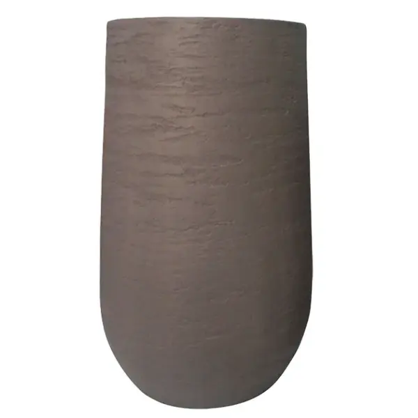 Κασπω fiber clay καφε ψηλο στρογγυλο μεγαλο φ55x95cm