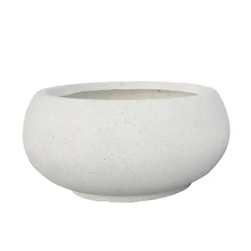 06-00-20725-L Κασπω fiber clay λευκο-γρανιτη γαβαθα μεγαλο φ55x25cm