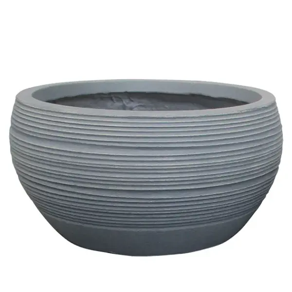 Κασπω fiber clay γκρι γραμμεσ γαβαθα μεγαλο φ56x27cm