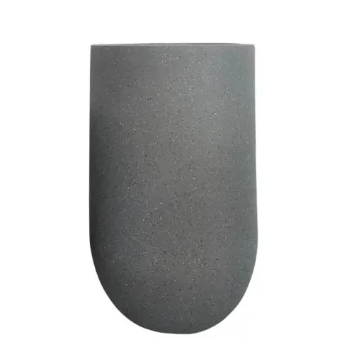 06-00-21248-L Κασπω fiber clay γκρι an ψηλο στρογγυλο μεγαλο - φ46x75cm