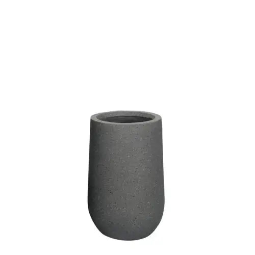 Κασπω fiber clay γκρι γρανιτη ψηλο στρογγυλο μικρο - φ26x45cm