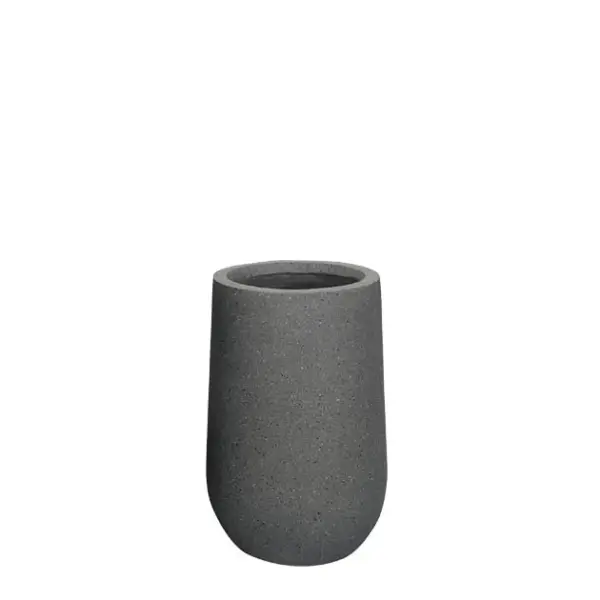 Κασπω fiber clay γκρι γρανιτη ψηλο στρογγυλο μικρο - φ26x45cm