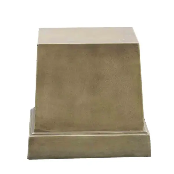Βαση fiber clay μπεζ παλαιωμενο τετραγωνο μεγαλο - 38x38x36cm
