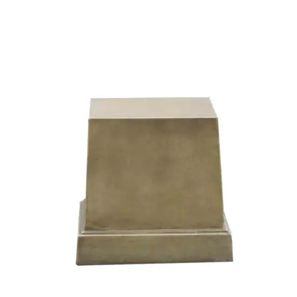 Βαση fiber clay μπεζ παλαιωμενο τετραγωνο μικρο - 31x31x29cm