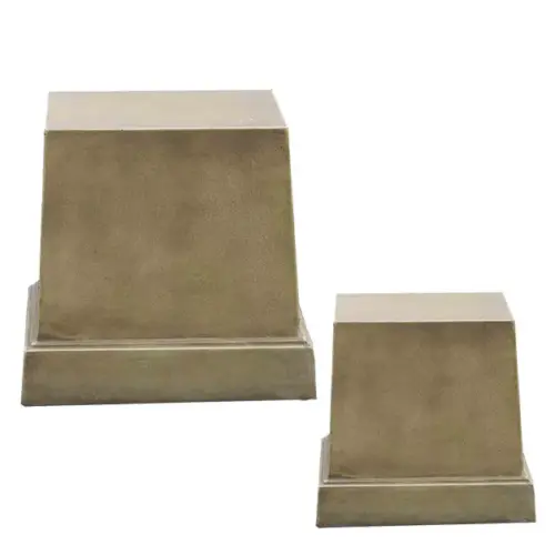 06-00-21255-set2 Βασεισ fiber clay σετ/2 μπεζ παλαιωμενο τετραγωνο