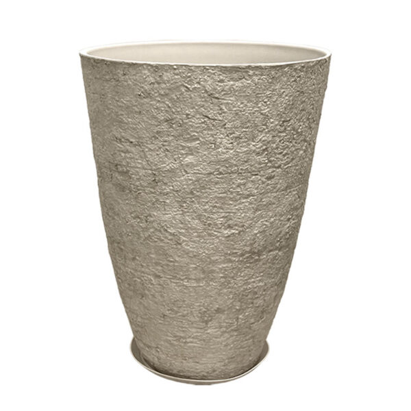 06-10001-L Stone polyresin κασπω με πιατο μπεζ παλαιωμενο φιλντισι μεγαλο - φ51x71cm