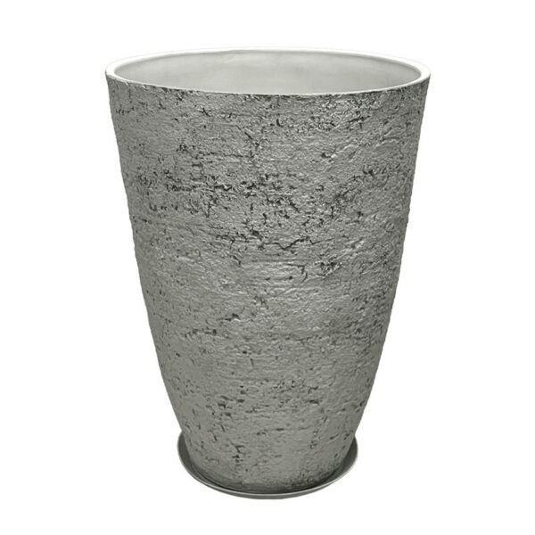 06-10002-L Stone polyresin κασπω με πιατο γκρι φθαρμενοσ βραχοσ μεγαλο - φ51x71cm