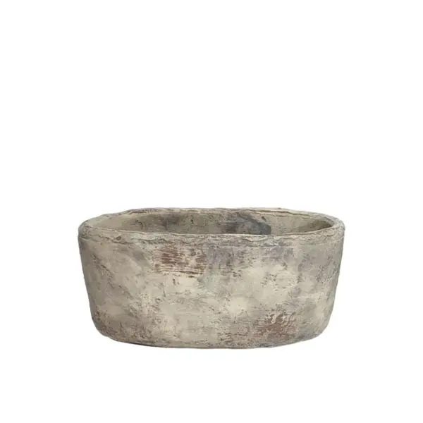 Κασπω οβαλ γκρι σκουριασ παλαιωμενο - φ25x11cm 8/κιβ