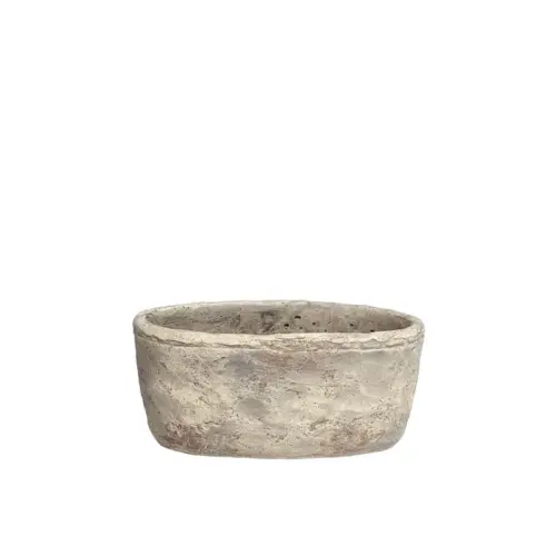 Κασπω οβαλ γκρι σκουριασ παλαιωμενο - φ20x9.5cm 12/κιβ