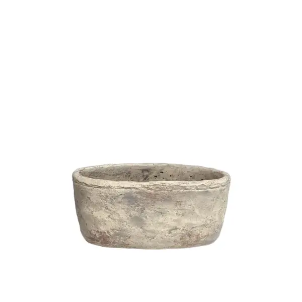 Κασπω οβαλ γκρι σκουριασ παλαιωμενο - φ20x9.5cm 12/κιβ
