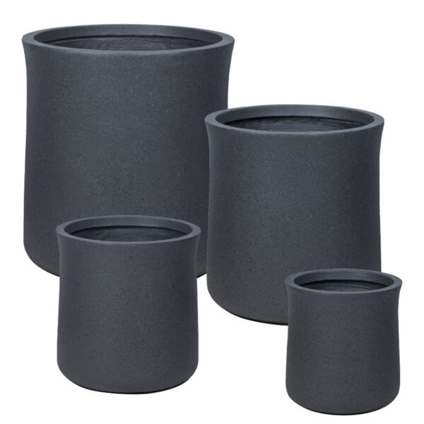 Κασπω fiberclay σετ/4 μαυρο γρανιτη kazani - s:φ28.5x30.5, m:φ35.5x37.5, l:φ43.5x46.5, xl:φ52x57cm 16/παλ