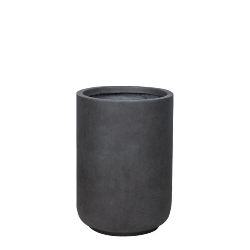 06-94806-M Κασπω fiberclay μαυρο ανθρακι βαρελι μεσαιο - φ35.5x50cm