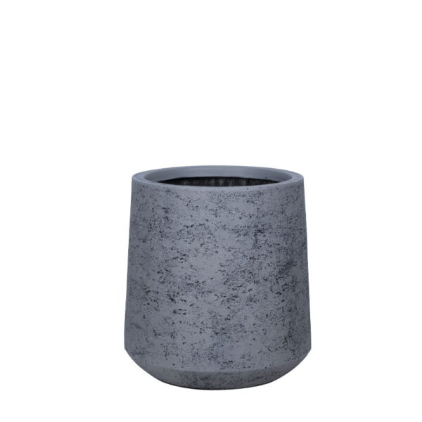 Κασπω fiberclay γκρι τσιμεντου κωνικο ψηλο μεσαιο - φ38.5x41cm