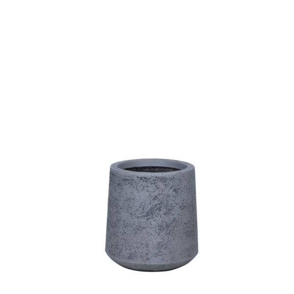 Κασπω fiberclay γκρι τσιμεντου κωνικο ψηλο μικρο - φ28x30cm