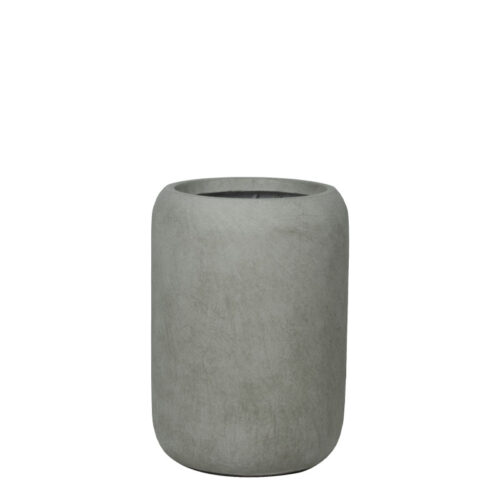 Κασπω fiberclay γκρι-λαδι βαρελι πομπε ψηλο μικρο - φ32x45cm