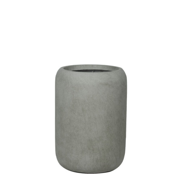 Κασπω fiberclay γκρι-λαδι βαρελι πομπε ψηλο μικρο - φ32x45cm